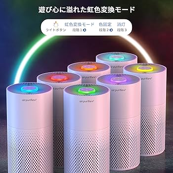 Afloia 空気清浄機 小型 30畳 【遠隔操作可能&七色ライト付き】 Amazon.co.jp: Afloia 空気清浄機 小型 30畳 【遠隔操作可能